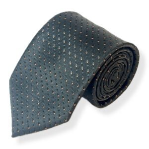 Black Patterned Silk Tie