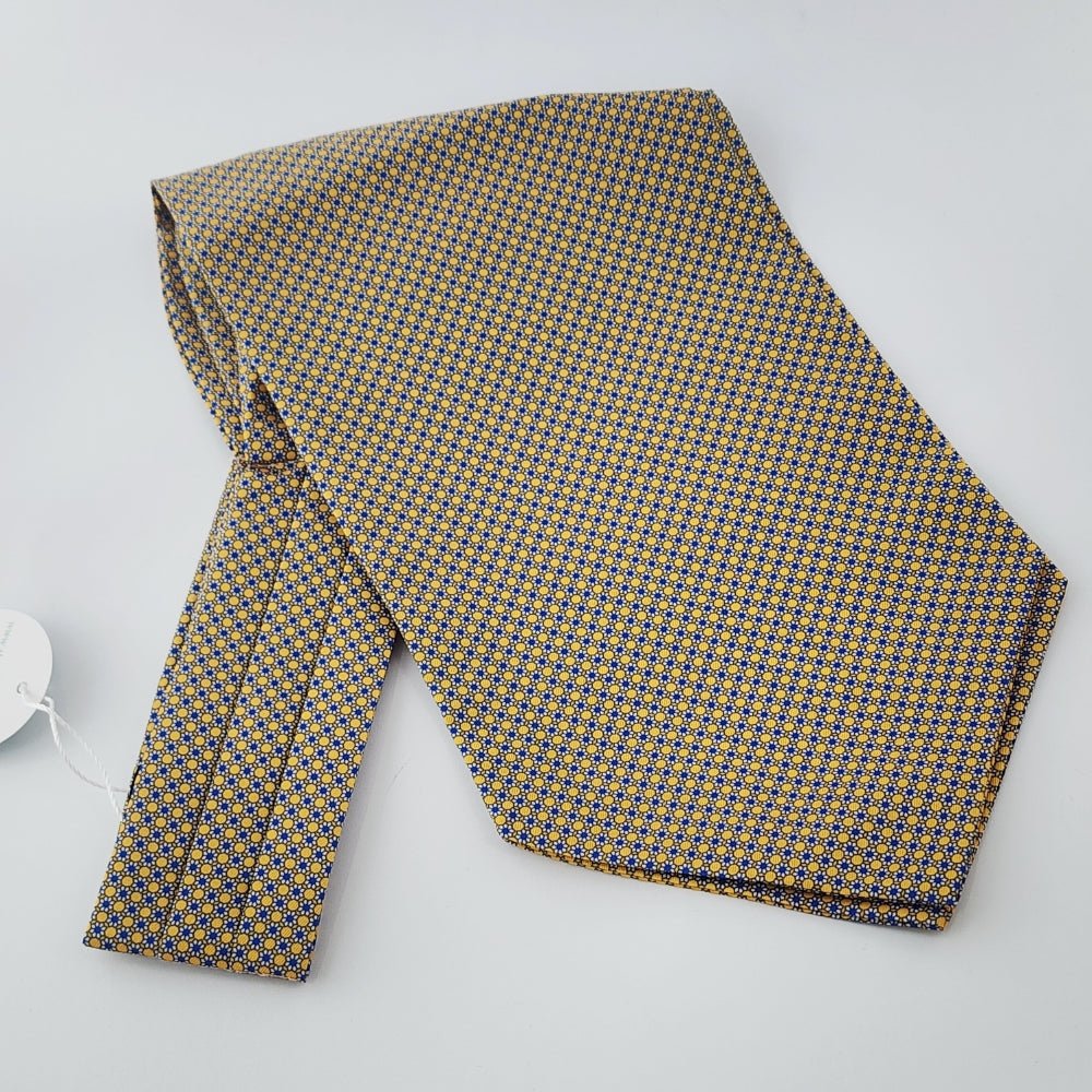 Gold Micro Pattern Ascot Tie