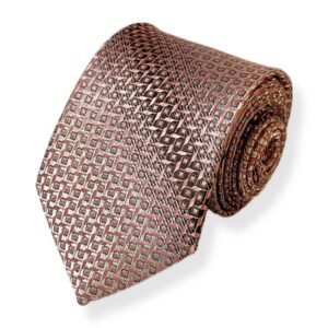 Peach Geometric Pattern Tie